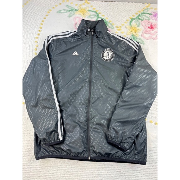 adidas Other - Adidas Brooklyn‎ Nets NBA Full Zip Track Jacket Coat Mens Medium